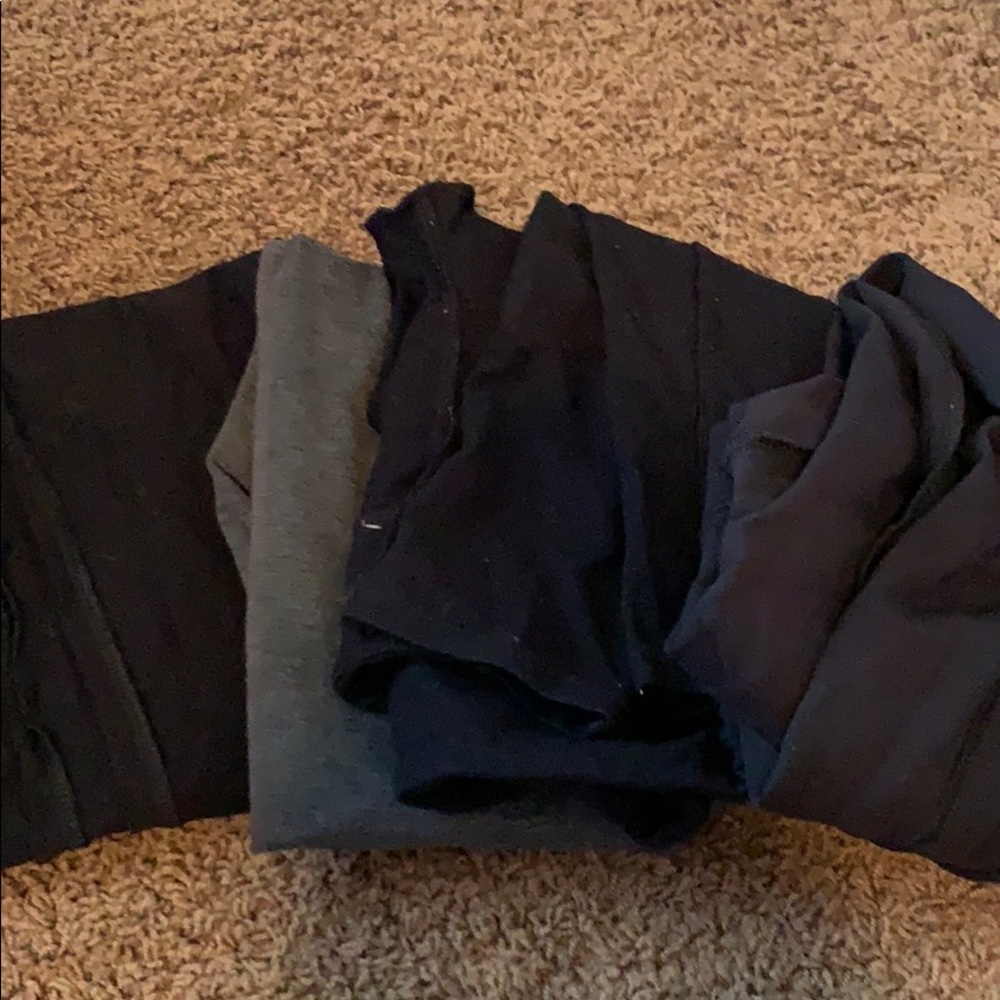 Four pairs of dress pant leggings fit 8/10